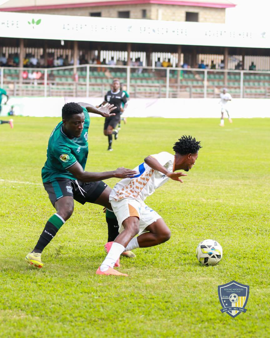 youngapostlesfc's tweet photo. 45+4’ additional minutes.

Samartex 1️⃣-0️⃣ Young Apostles

#YAFC #AgyaNaƆwɔTumi #GPLWk5 https://t.co/mEsAdHiKQA
