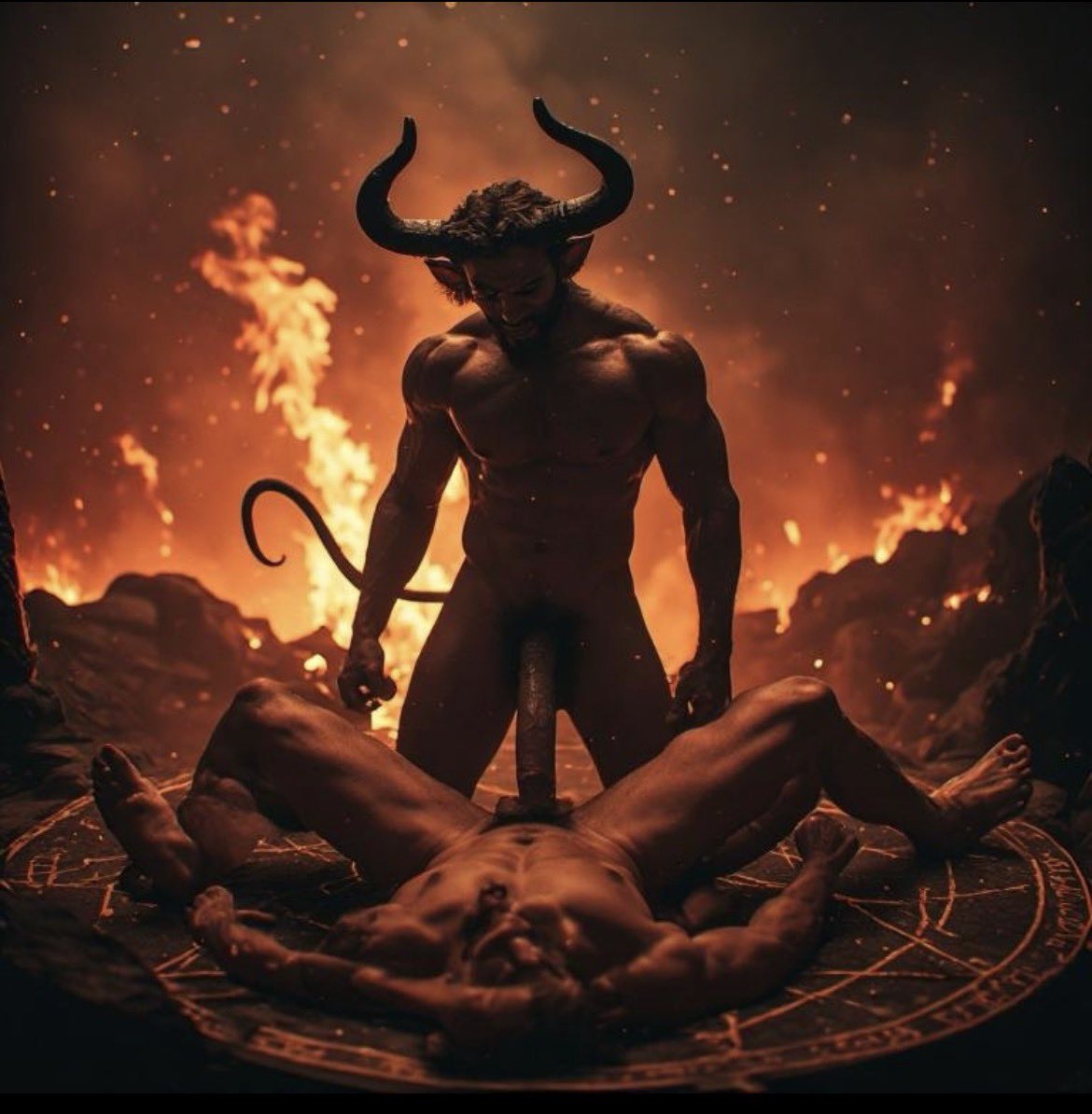 exoticaSlim35's tweet photo. They filled your mind with lies and taught you to despise yourself…
But HE placed HIS cursed seed inside you to spread it, to claim your pleasure, to set you free.
Let the false ones burn. Take them. Defile them. Turn them into vessels of HIS corruption.
#HailSatan #HailLust https://t.co/9HFF7nnGaJ