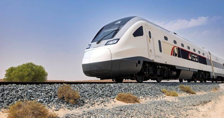 LaurenFairways's tweet photo. Dubai to Abu Dhabi in about 57 minutes. 🚆🇦🇪

The new Etihad Rail passenger service is bringing Dubai and Abu Dhabi closer than ever.

A faster way to explore the UAE.

#UAE #Dubai #AbuDhabi #Travel https://t.co/75ixNieJvt