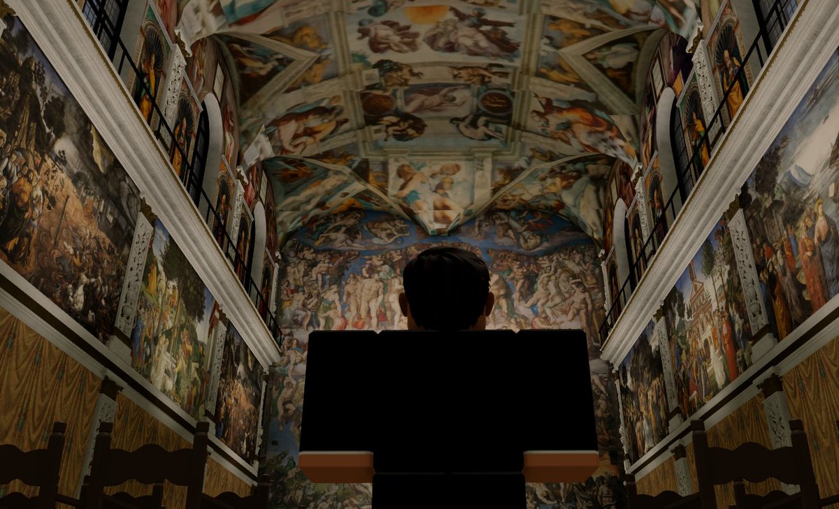 belli_frances's tweet photo. Yesterday, my friend @Ten_Snikereq  and I finished renovating Sistine Chapel. After many hours of work, we managed to bring back its old and beautiful character. It was an amazing experience! https://t.co/bqVIqQPivB