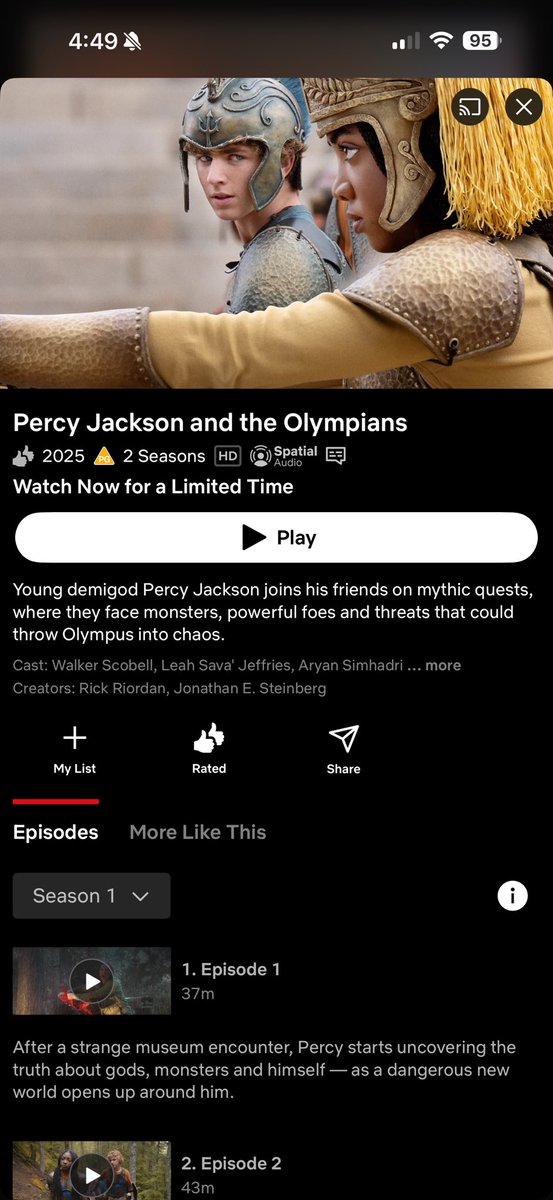 burnitpercabeth's tweet photo. i hear they’re calling pjo the streaming platforms favourite show 🤷‍♀️🤷‍♀️ https://t.co/7IdSfF2Y8g