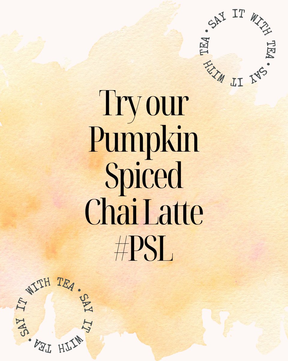 TeaCouncil's tweet photo. For all the true Pumpkin Spice Latte lovers who kicked off fall back in August… we see you and wonder if you are looking to change things up a bit by using a chai blend as the base for your pumpkin spiced latte. Spicy, cozy and the perfect fall upgrade. Enjoy hot or iced. https://t.co/X2UuJXEQbk