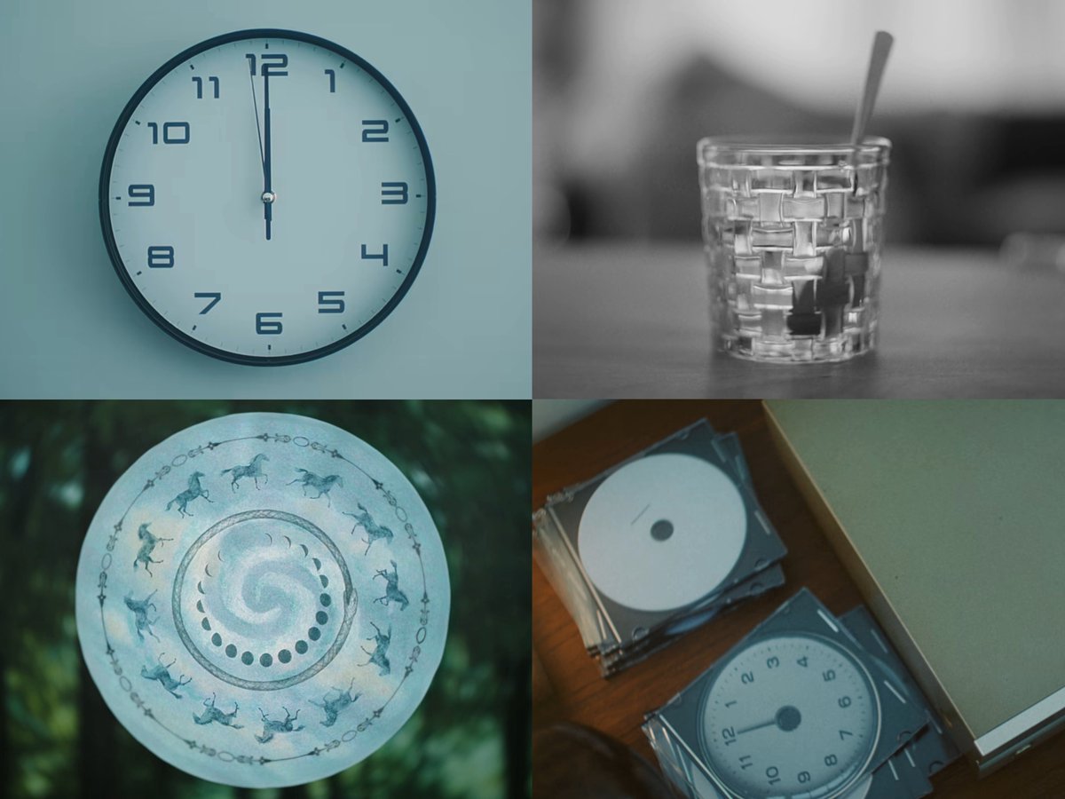 wonudupe's tweet photo. IT ALL MAKES SENSE NOW WTFFFFFFF JXJ 

during the first few secs of the video, you'll see js waking up jh. after the clock striked again at 12, js wakes jh up again with the same clothes LIKE THEY'RE BOUND TO LIVE IN A NEVER ENDING LOOP

so the uroboros symbol, the circles - it represents infinity and an endless cycle of destruction and rebirth 🤯