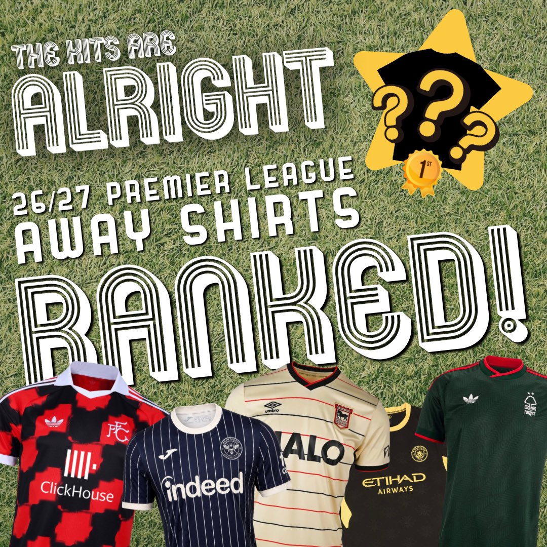 KitsAreAlright's tweet photo. Episode Nine is here! This time we’re ranking the Premier League away shirts.

Watch on YouTube: https://t.co/cYN3w6iDNm

Watch/listen on your fave pod platform here:
https://t.co/N9EW3Ypb5u https://t.co/YKmwPZOy6H