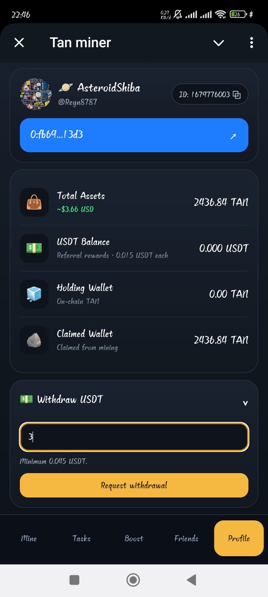 NuwangSha's tweet photo. 🤣⛏️ Let's mine together on TAN MINER! Minimum withdrawal: 0.045 💰😂

Join here 👇
https://t.co/yQOWtF5w2V

⚠️ Stay safe! Never share your password, OTP, or seed phrase. DYOR! 🔐 https://t.co/Bb00hPExtQ