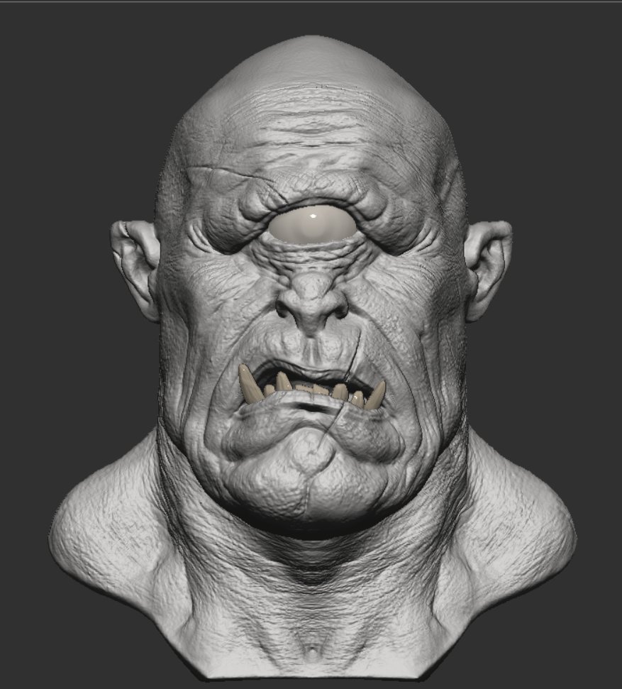 eugenexedge's tweet photo. Cyclops speed sculpt for Sculptober, 1.3 hours. I'll try to keep up with it when I have time https://t.co/PhvEn5SgxB