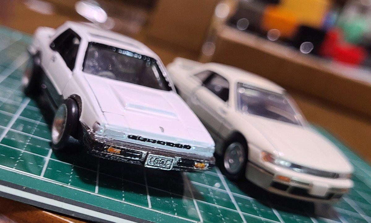 ash_0305's tweet photo. トミカ　S12　シルビア　トミカプレミアム仕様　リペイントカスタム https://t.co/yxIR3Nwtn2