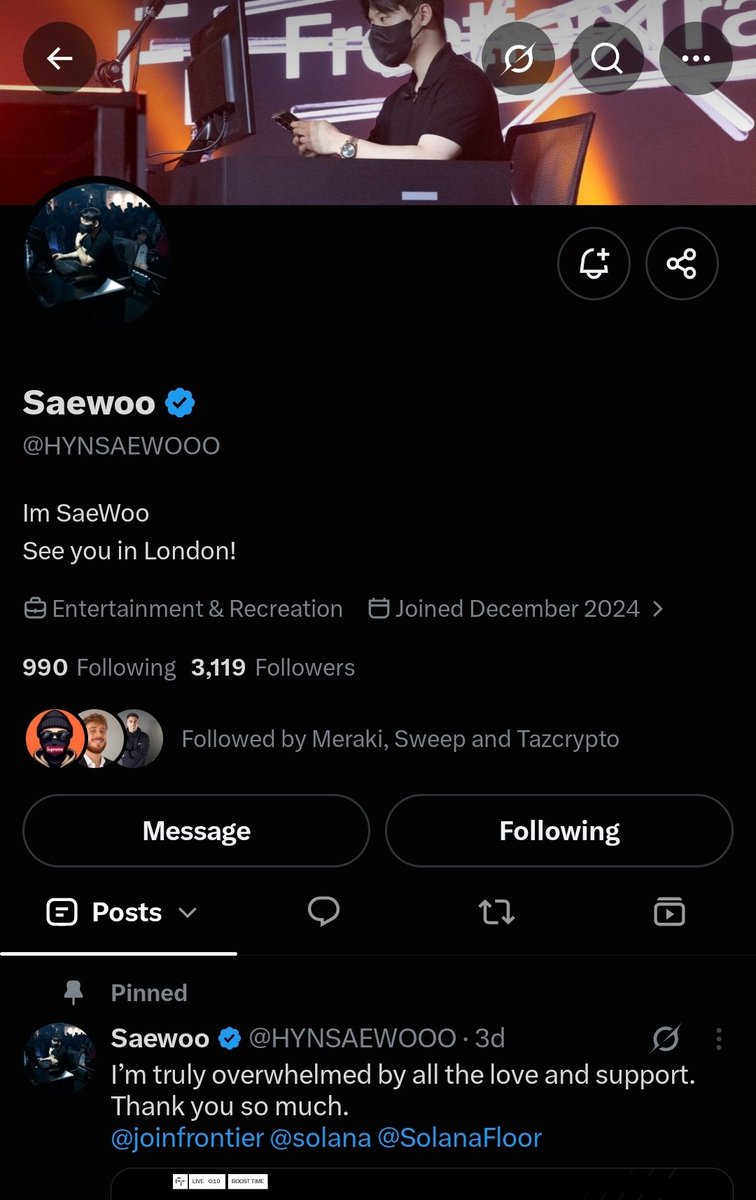 ChartCheff8's tweet photo. @HYNSAEWOOO @joinfrontier @solana Thank you Saewoo 😊

Hope to win 🤞🤞 https://t.co/20natBm3c3