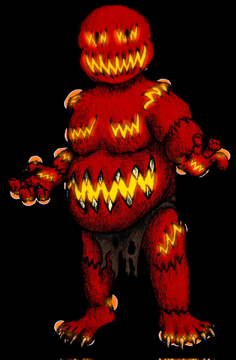 KittydemonO's tweet photo. For today's character, we have Crackjaw! The Lumbering Maw, and obligatory Big Guy of the cast! For having such a big mouth, he isn't very talkative... and he sure isn't a very picky eater either. I wouldn't reccomend getting too close.
#KatMoH https://t.co/HvAMNh2OOR