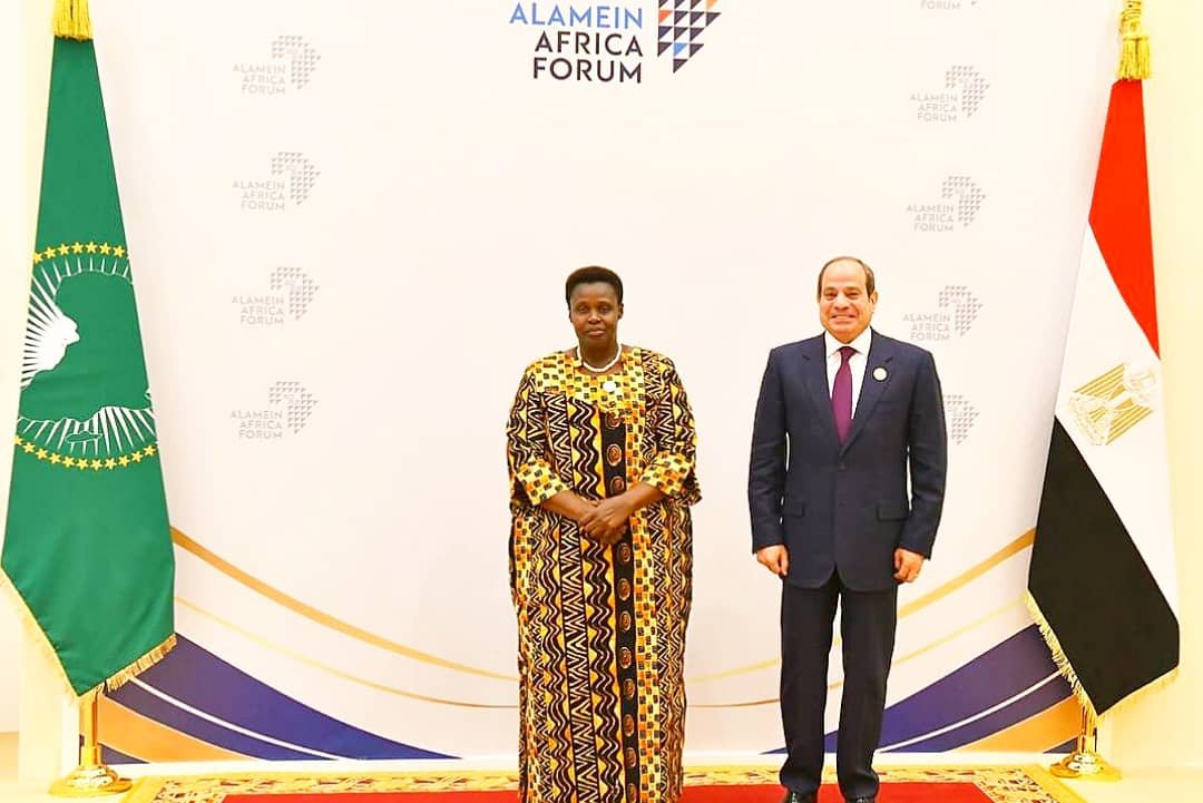 jessica_alupo's tweet photo. Earlier today morning, i presented Statements on the #EastAfricanCommunity and the EastAfrican Standby Force to the 
 8th Midterm #AfricanUnion coordination summit in the city of #Alamein #Egypt . #PanAfricanism is an important vehicle for Strategic security and market access. https://t.co/uObTI2vKsh