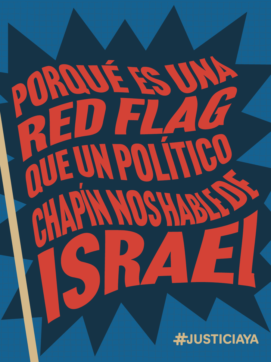 justiciayagt's tweet photo. Hoy marchamos en solidaridad con el pueblo palestino en Guatemala.

Es importante que no paremos de recordar que aún cuando parece lejos no es así. ¿Sabías que GT se ha alineado política y militarmente con Israel?. Acá te contamos porque que nuestros políticos sean sionistas es una 🚩