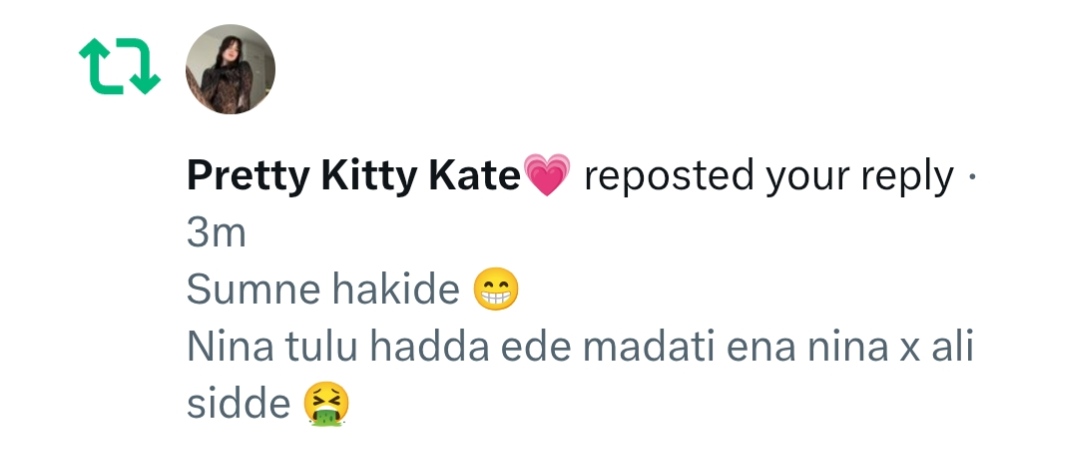 _MUNNA_Na's tweet photo. Le @sid77771 sidde ninge dengidre evalu repost maddi like madidale nina x evalu 😁

#BBK13 #Prettykittykate https://t.co/glcqTYqniH