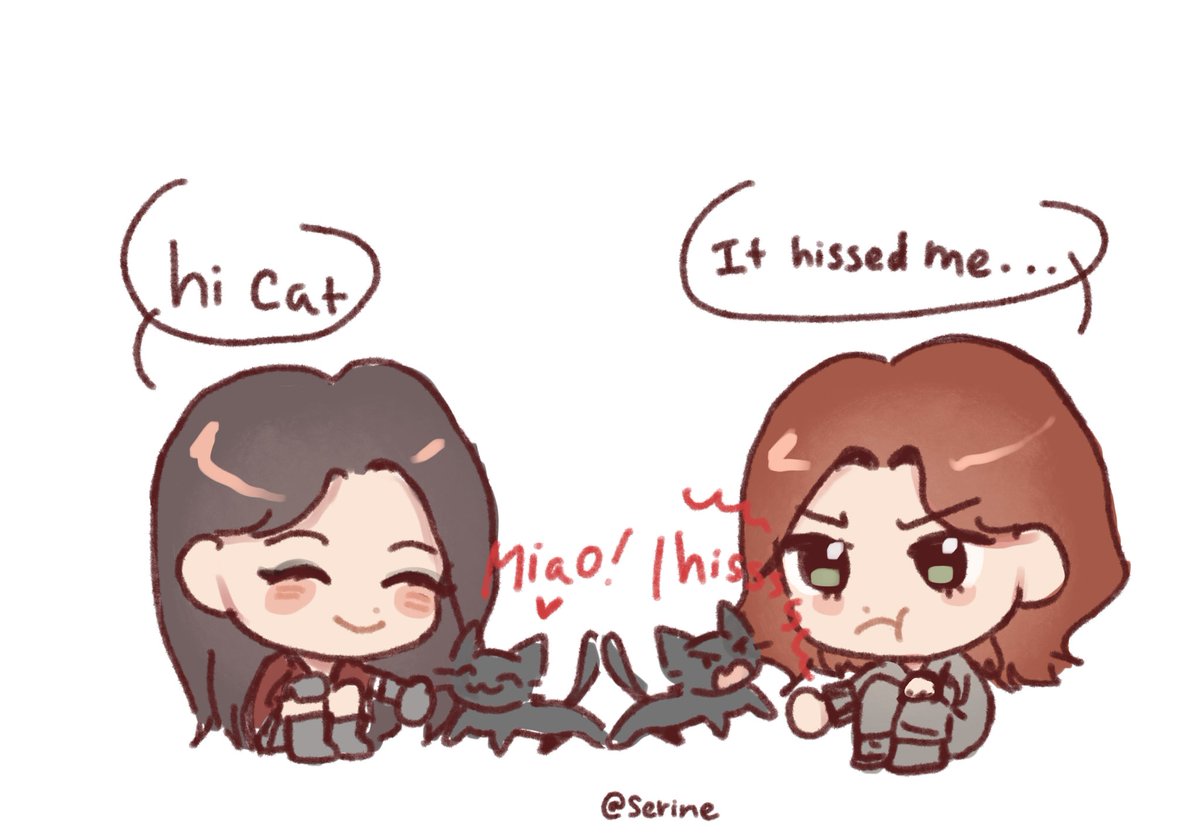 Serjnee's tweet photo. It's a cat
#Wandanat #WandaMaximoff #NatashaRomanoff #Marvel #Wanda #Fanart https://t.co/XJYuNTmaxo