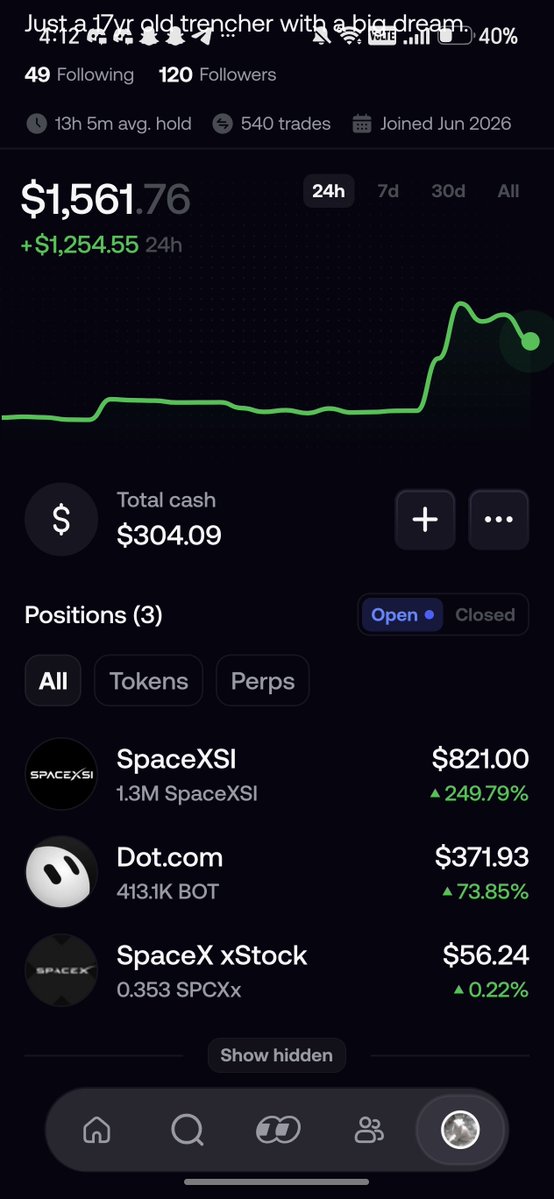 Mar_krypto's tweet photo. Kept holdinh $BOT and  $SpaceXSI through ups and downs for almost 5 days and it finally paid off https://t.co/Hd444OFc5d