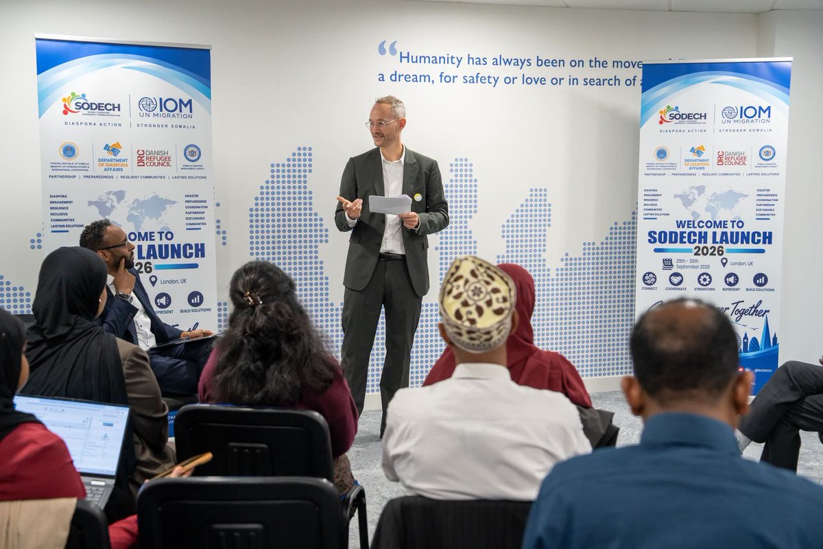 RashidGaal's tweet photo. Proud milestone! We launched the Somali Diaspora Emergency Coordination Hub #SODECH in London. Honoured to facilitate both days and lead several sessions as SODECH's Humanitarian Adviser
The Somali diaspora has always stepped up when crises strike at home.
@IOM_UK #SomaliDiaspora https://t.co/A2BPo39ewc