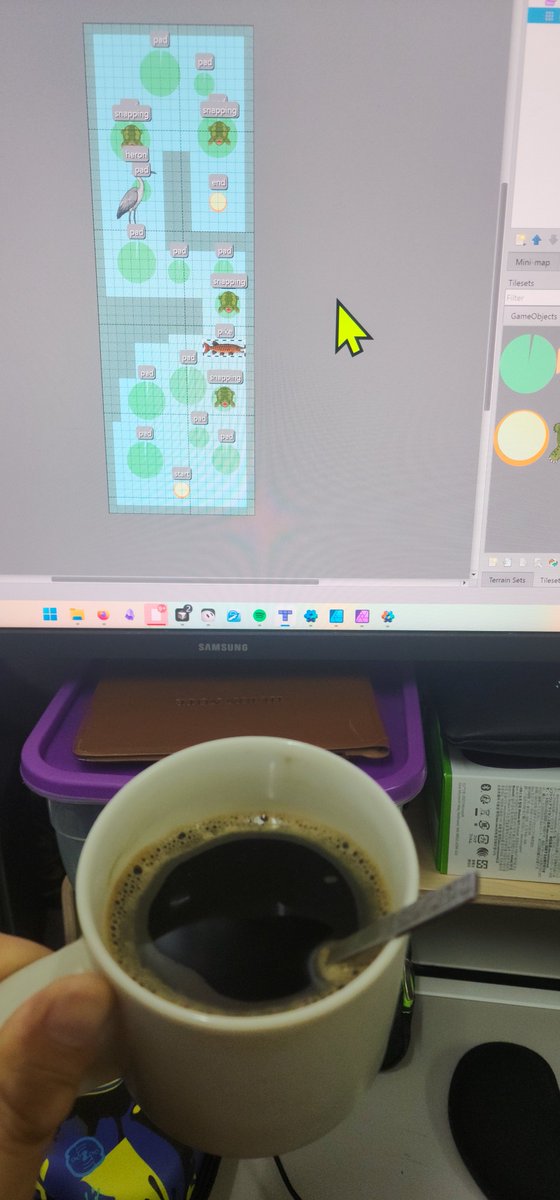 zekeatchan's tweet photo. 6 hours left for the jam. Cuppa coffee for the final push.
What's left:
🔲Game UI
🔲Sounds
🔲Publishing itch page
#MadeWithDefold
#DefoldGameJam https://t.co/3Fhfmq5i1u