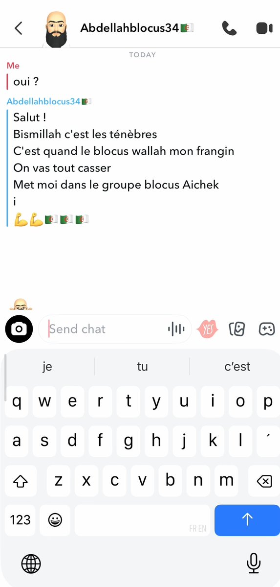 BIlalGoat24's tweet photo. LE BITMOJI JE SUIS ETEEEINNTT 🤣🤣🤣 https://t.co/MTpd0JgC7y