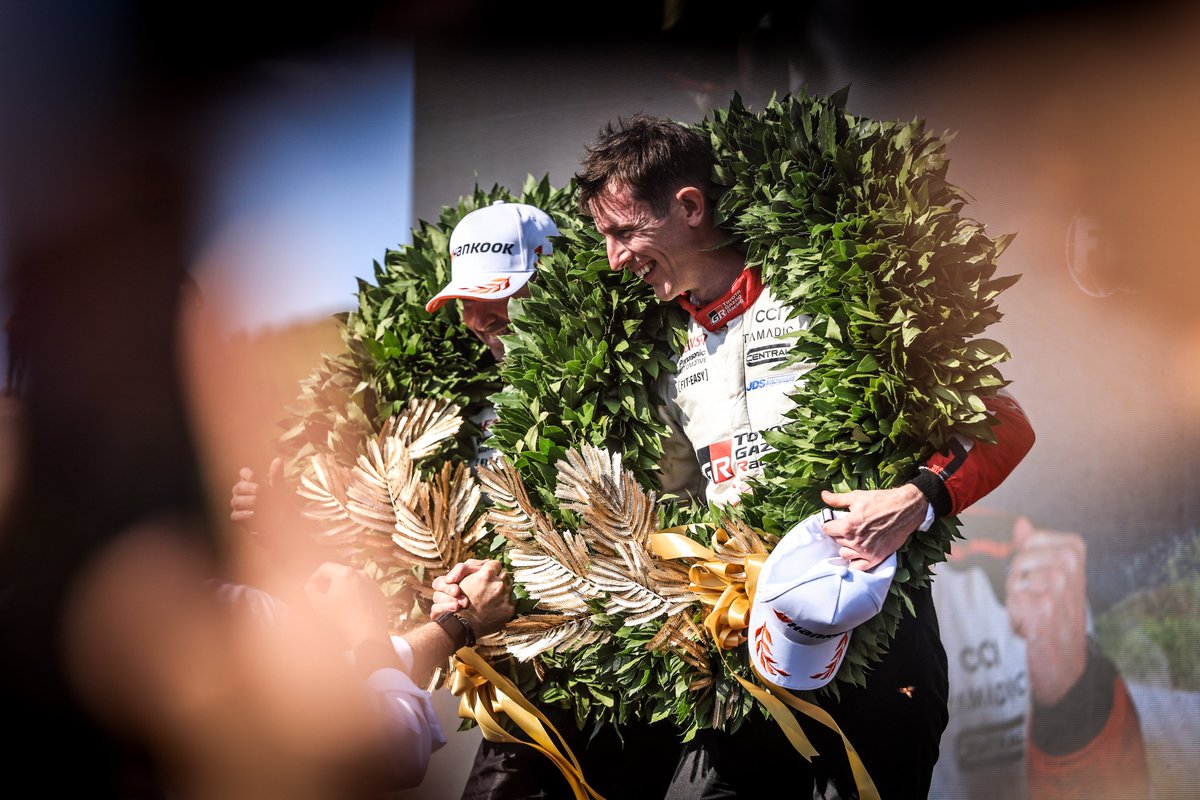 OfficialWRC's tweet photo. A moment in history 📸

#WRC | #RallyItaliaSardegna 🇮🇹 https://t.co/AseJY46Ktg