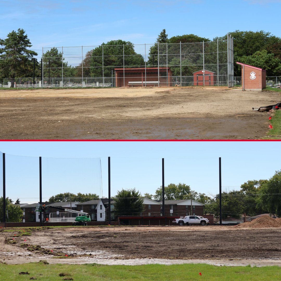 HonorGloryFame's tweet photo. Our hardworking student-athletes deserve fields that match their dedication! We’re excited to announce that we’ve broken ground on new turf for Marist’s baseball and softball fields, with completion planned for the Spring 2027 seasons. https://t.co/qwB912w81n