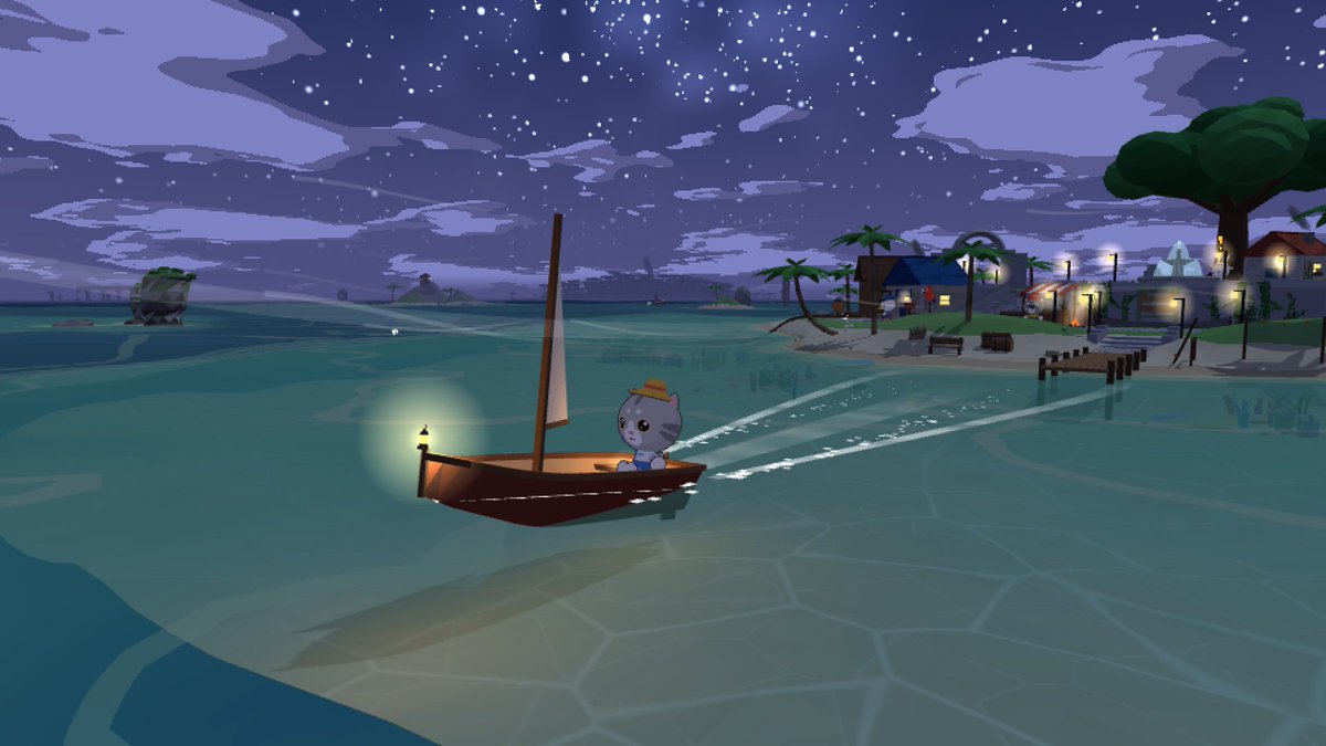 AShortSail's tweet photo. The sail home, under the stars. ✨⛵

The village lights are on, and the sea is calm.

Follow for news and updates!

#cozygames #indiegame #gamedev https://t.co/AoNenVyGL4