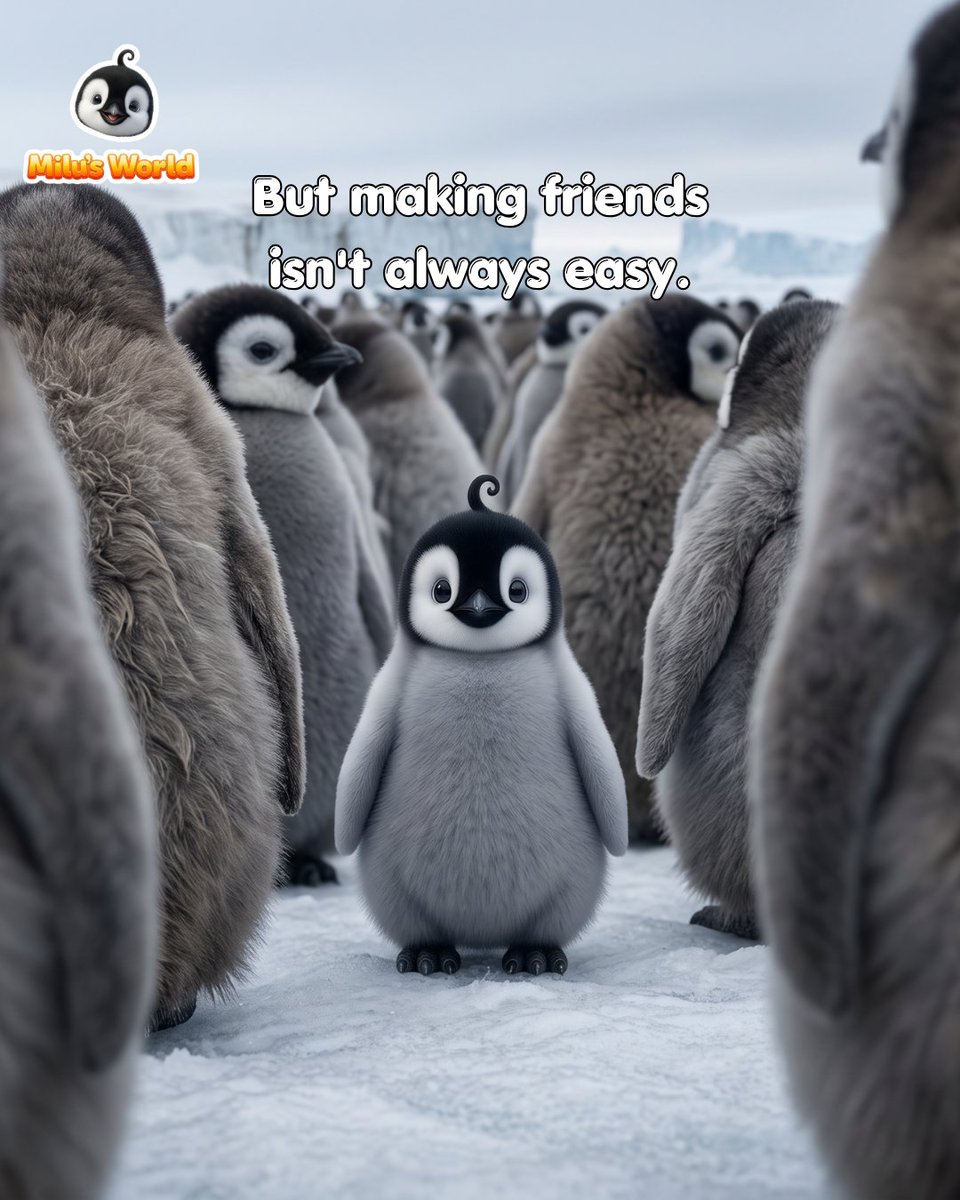 milupenguin's tweet photo. A little hello, a little kindness… and a new friend! 🐧💛

Making friends isn’t always easy. Milu is happy to be your friend first.

#MilusWorld #MiluPenguin #Friendship #LittleMiluBigWorld #KidsAnimation https://t.co/HAOvp8JIn1