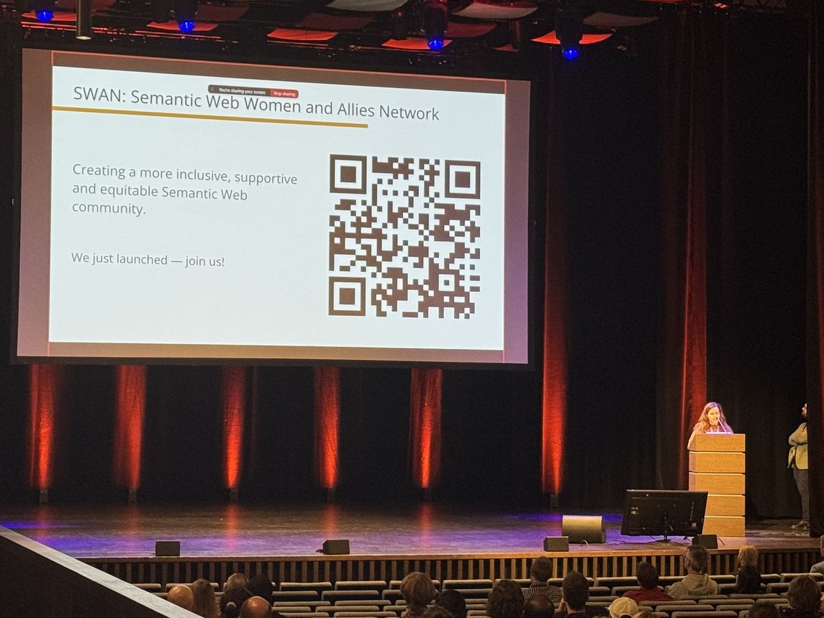 SemanticsConf's tweet photo. Beyond #SEMANTiCS2026: meet SWAN 🦢

Semantic Web Women and Allies Network launched in Ghent - and its community is growing beyond the conference.

Women and non-binary people at the centre. Allies welcome.

1/3 https://t.co/3mIBRGttcv