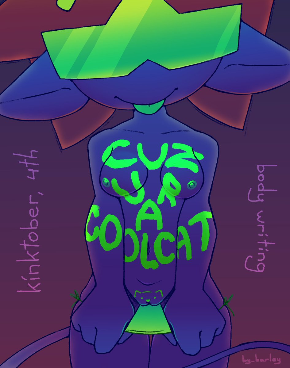 by_barley's tweet photo. Day 4 - Body writing
#kinktober #oc https://t.co/gYN7KWJnYE