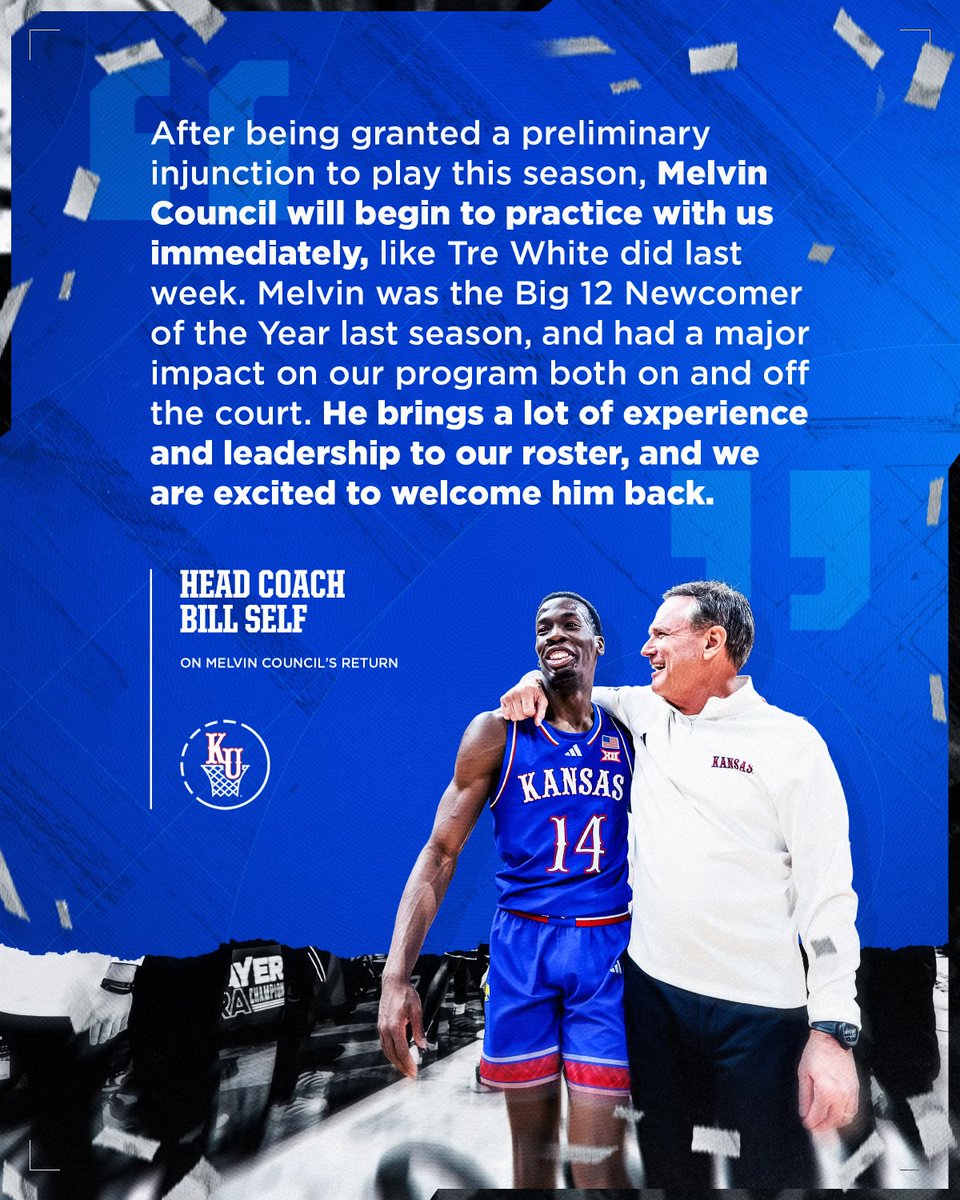 KUHoops's tweet photo. The dawg is back 🗣️ https://t.co/ePfGZyI0if