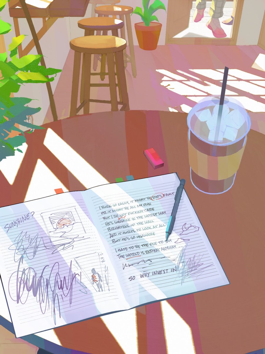 Apheliosmusic's tweet photo. went to my favorite cafe for lunch today…would’ve been able to write more if the football guys hadn’t barged in. sooo fucking loud, but what’s new? 🫩 https://t.co/mqZYmBmVAe