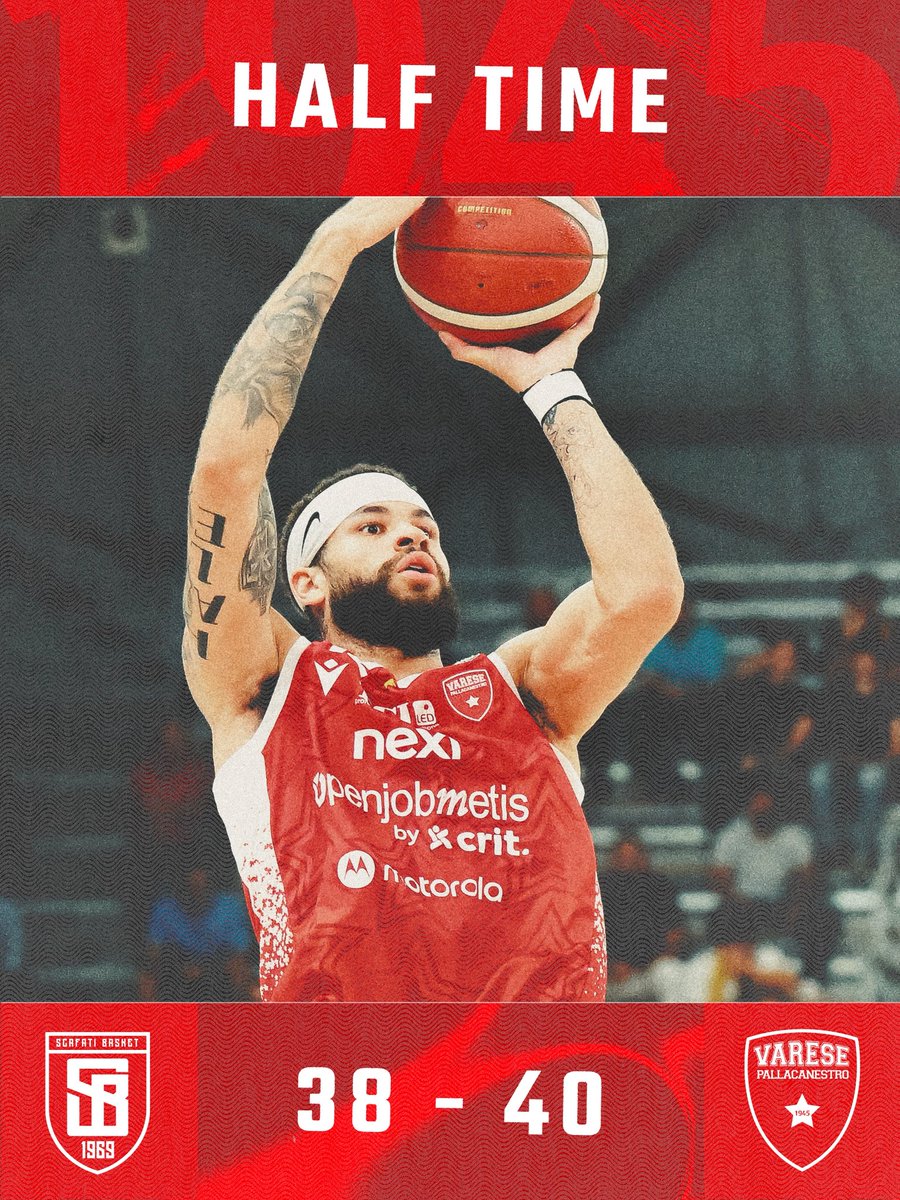 PallVarese's tweet photo. Biancorossi avanti a metà partita, dai Varese 💪

#NoiSiamoVarese #ScaVar https://t.co/eUX3QJmCnQ
