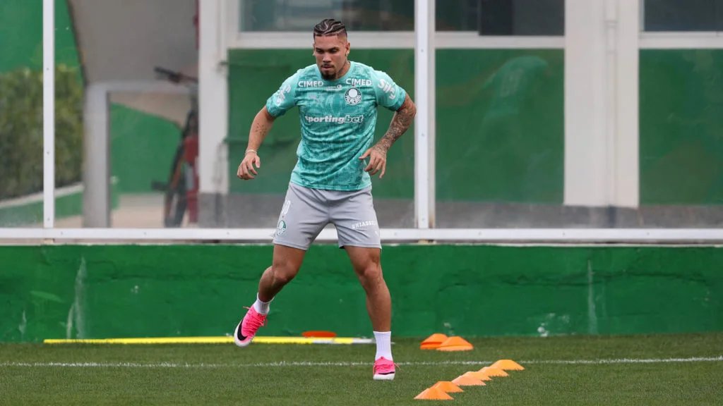 twitpalmeiras's tweet photo. O atacante Paulinho cumpriu cronograma na parte interna e também no gramado, com bola e fazendo movimentos como acelerações e mudanças de direções. https://t.co/6J7MiddqJ8
