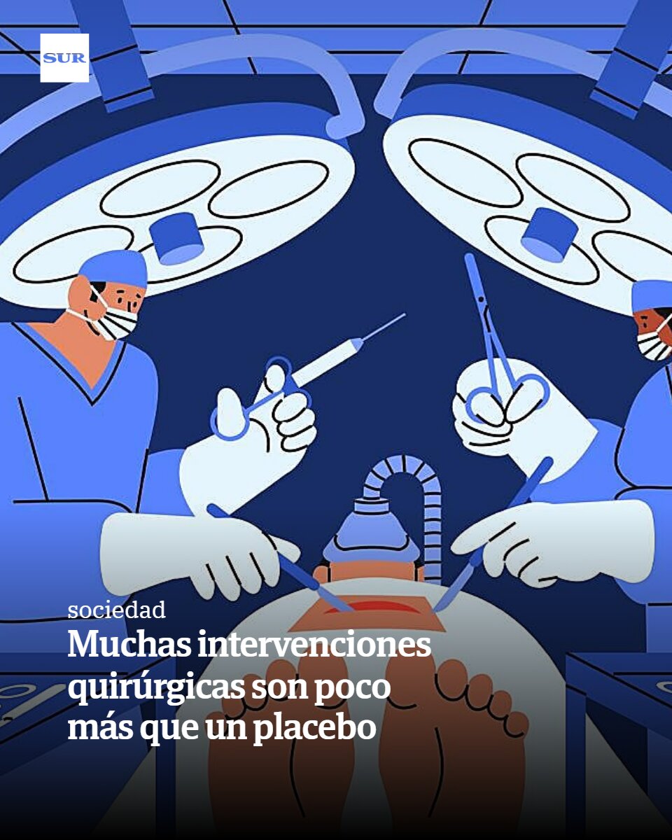 DiarioSUR's tweet photo. Muchas intervenciones quirúrgicas son poco más que un placebo. Una sucesión de ensayos clínicos está revolucionando el sector. https://t.co/zz4biIRO7x