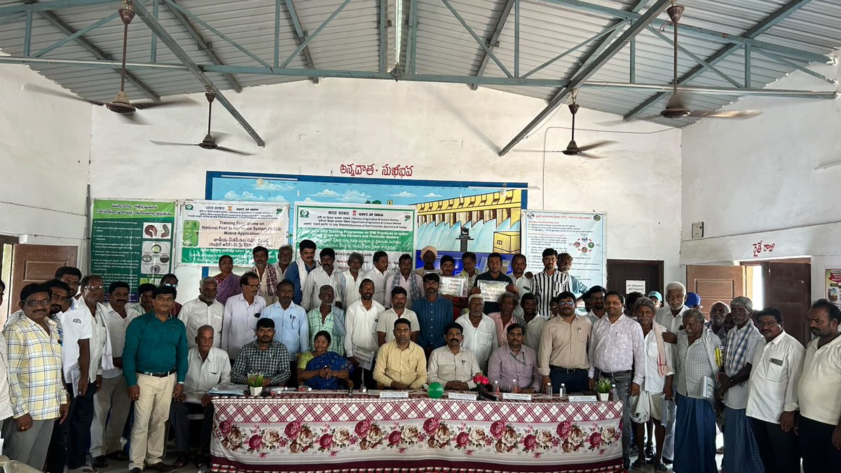 CIPMCHyd's tweet photo. The Central Integrated Pest Management Centre (CIPMC), Hyderabad, organized a two-day HRD Training Programme on Integrated Pest Management (IPM) practices in major Kharif crops during 28th -29th  Sep, 2026 at Kondrapole Village and Damacherla Mandal, Nalgonda District, Telangana. https://t.co/zEsqaklCXw