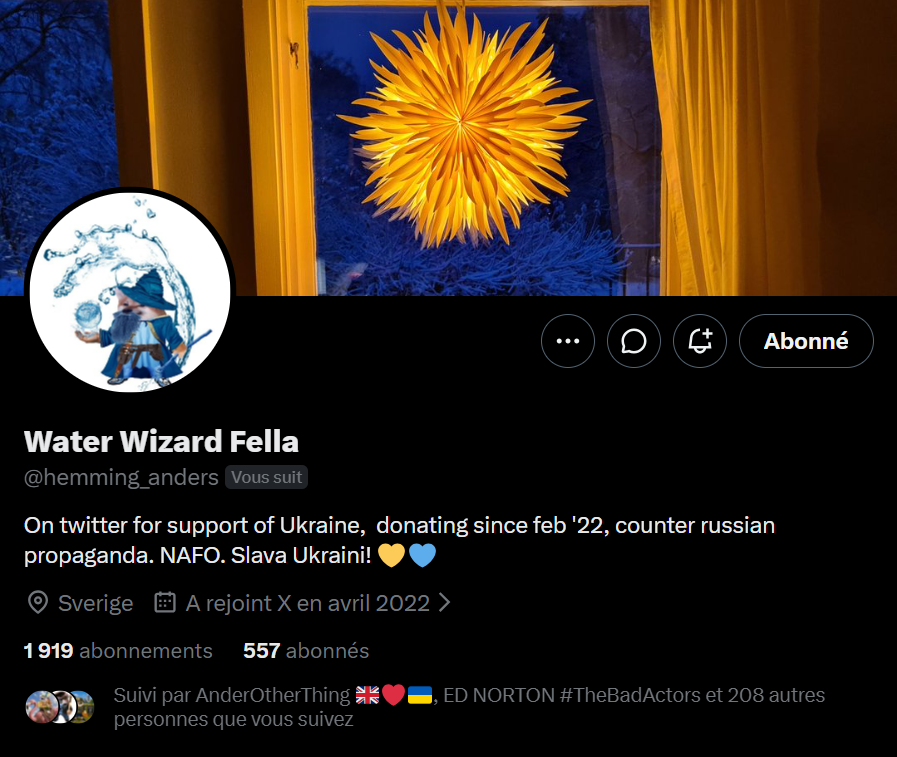 Baguette7th's tweet photo. Fellas, can we boost @hemming_anders?

Thank you 🫡🇺🇦🫶💙💛

#NAFO #WeAreNAFO #NAFOExpansionIsNonNegotiable https://t.co/PrWriqBqZF