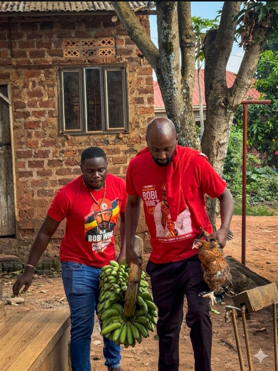 DavidLRubongoya's tweet photo. On this second edition of #BobiWinesDay, we spent some precious time with one of his elderly friends and most loyal supporters, Jajja Tausi, who hasn’t been feeling well. She was overjoyed to receive customized #BobiWinesDay T-shirts for herself and her grandchild. The ultimate highlight of her day, however, was getting a surprise phone call from @HEBobiwine directly! In return, she blessed us with a powerful duwa. We pray for her quick, complete recovery and remain deeply grateful for her unwavering commitment to the people's cause.