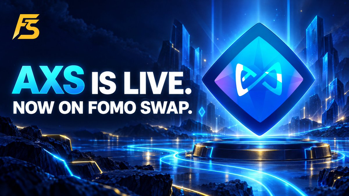 FOMO_Swap's tweet photo. 🎮 $AXS is now live on FOMO Swap Markets.
The governance token of Axie Infinity, AXS, has joined the FOMO Swap market.
Explore: https://t.co/fW63ew0q5n
#AXS #AxieInfinity #FOMOSwap #Web3Gaming #GameFi https://t.co/zwjooGmNID