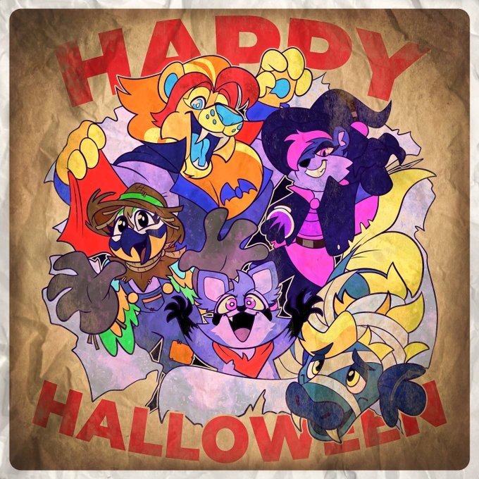 RaccoonThe54872's tweet photo. From me and all my friends of indigo park we wish you all a wonderful October and HAPPY SPOOKY MONTH https://t.co/UV3pAXzu0J
