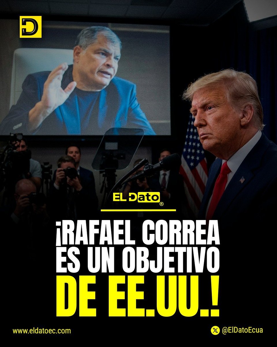 ElDatoNews's tweet photo. #Urgente ¡RAFAEL CORREA ES UN OBJETIVO DE EE.UU.! - SE LE ACABÓ LA IMPUNIDAD INTERNACIONAL

El cerco se cierra. Después de años de refugiarse en Bélgica y de operar desde Europa creyendo que estaba a salvo, Rafael Correa Delgado ha entrado en la mira directa de los Estados Unidos.

Y no es coincidencia. La nueva política de Washington bajo la administración de Donald Trump es clara: tolerancia cero con los líderes del Socialismo del Siglo XXI que abrieron las puertas al narcotráfico, a la corrupción transnacional y al crimen organizado en la región.

Correa no es un perseguido político. Es un objetivo estratégico para EE.UU. por tres razones de peso:

1. Fue quien expulsó a la base de Manta y desmanteló el sistema de inteligencia.* Al sacar a los americanos y eliminar la cooperación antinarcóticos, Ecuador pasó de ser un país de tránsito a convertirse en el principal centro de acopio de cocaína del mundo. EE.UU. lo sabe y no lo perdona.

2. El caso Sobornos y sus vínculos internacionales.* Condenado por corrupción por la justicia ecuatoriana, Correa es parte de la estructura que Washington está investigando por lavado de dinero y financiamiento ilícito en América Latina, la misma estructura que ya alcanzó a sus aliados en Venezuela y Nicaragua.

3. Es el mentor del modelo que hoy combate Daniel Noboa. Mientras Noboa lucha contra las mafias que Correa dejó empoderadas, EE.UU. ha entendido que para pacificar Ecuador hay que cortar la cabeza ideológica y política que permitió que Los Choneros, Los Lobos y demás bandas se conviertan en narco-ejércitos.

Estados Unidos ya designó a varias bandas ecuatorianas como grupos terroristas. El siguiente paso lógico es ir por quienes las crearon, las financiaron y las protegieron políticamente.

Para Correa, el mundo se le está haciendo pequeño. Lo que no pudo hacer la justicia ecuatoriana por sus artimañas legales, lo hará la justicia internacional.