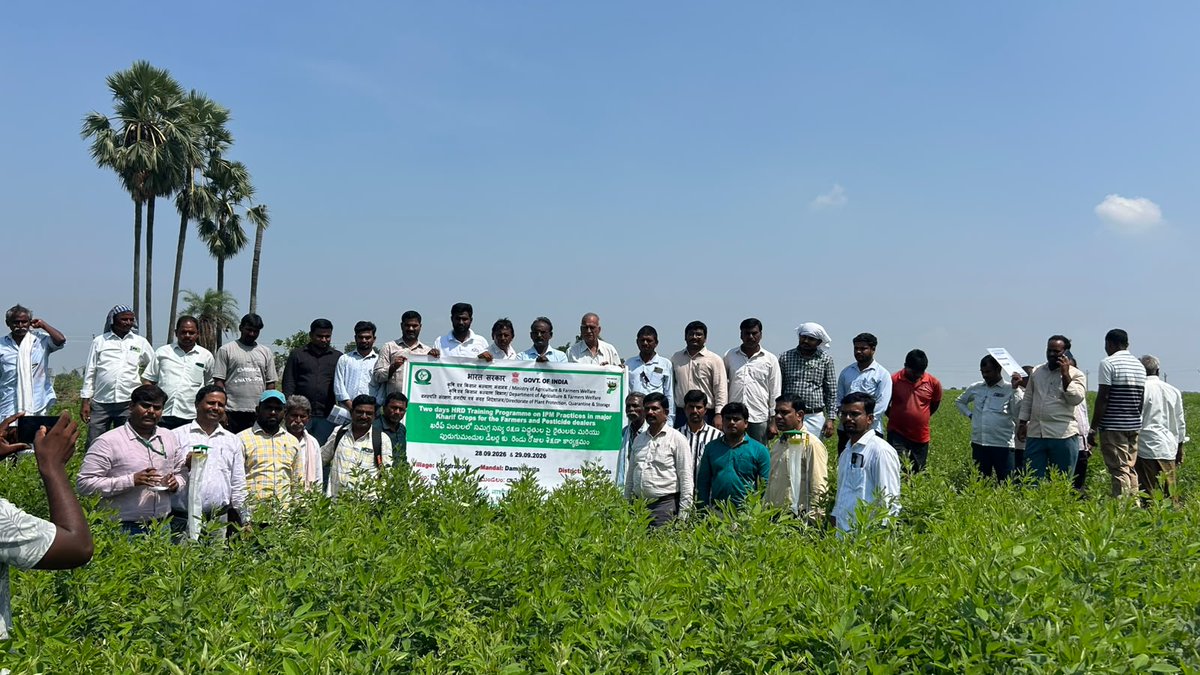 CIPMCHyd's tweet photo. Particular emphasis was laid on timely identification of pests, regular field surveillance, conservation and utilization of beneficial organisms, adoption of biological and mechanical methods, judicious use of pesticides and safe handling of plant protection chemicals. https://t.co/BfH3s3nSNn