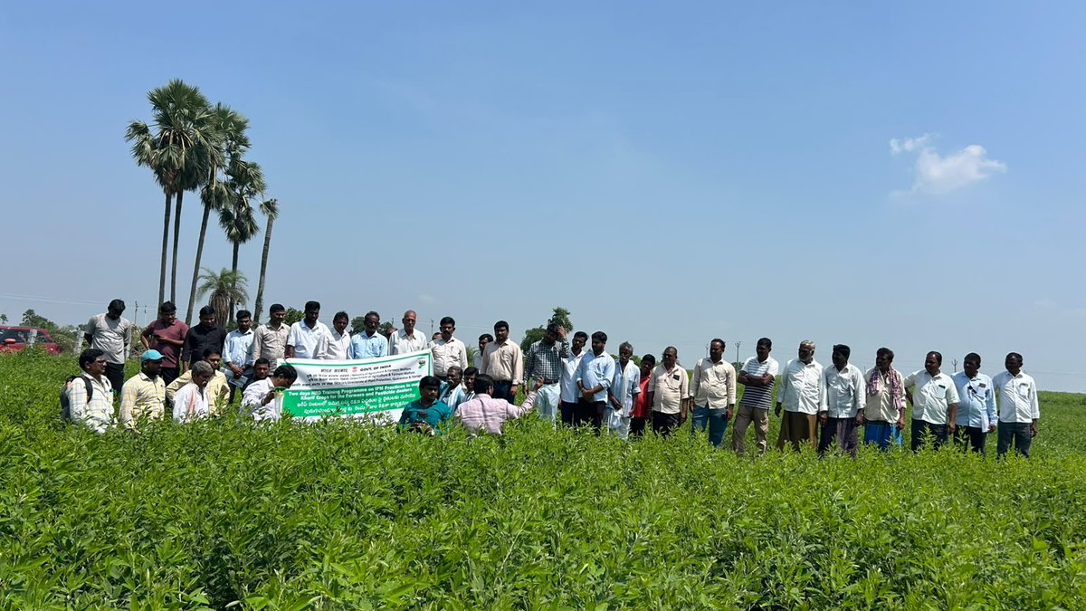 CIPMCHyd's tweet photo. Particular emphasis was laid on timely identification of pests, regular field surveillance, conservation and utilization of beneficial organisms, adoption of biological and mechanical methods, judicious use of pesticides and safe handling of plant protection chemicals. https://t.co/BfH3s3nSNn