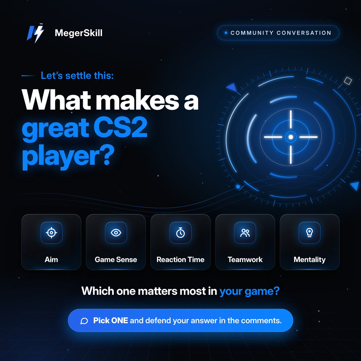 Meger_Skill's tweet photo. 🎯 What REALLY makes a great CS2 player?

Is it Aim, Game Sense, Reaction Time, Teamwork, or Mentality? 🔥

There’s no single answer  but every great player has that one strength that makes the difference. 💪

👇 Pick ONE and defend your answer in the comments!
Let’s settle this https://t.co/QOZn3kiFWU