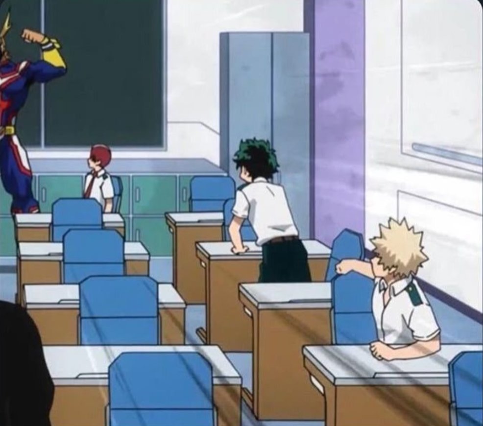 Mangaic2's tweet photo. Deku reacting like he doesn’t see All Might five days a week 😭 https://t.co/MGVowV7DBc