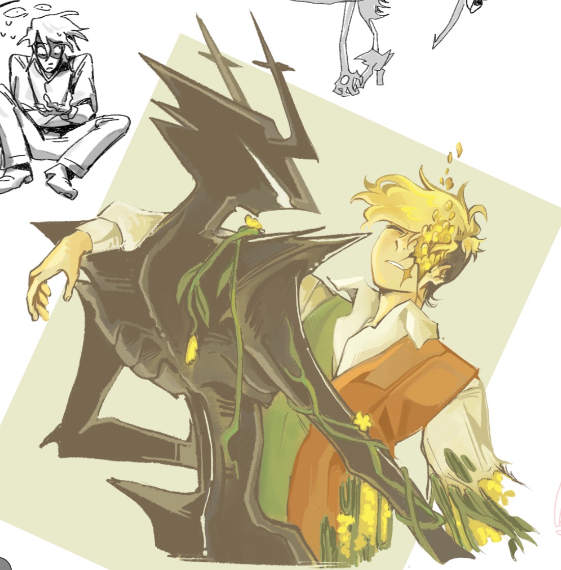 nomagicplanets's tweet photo. flowery &amp; roaring knight on magma https://t.co/5fMCapQBOr