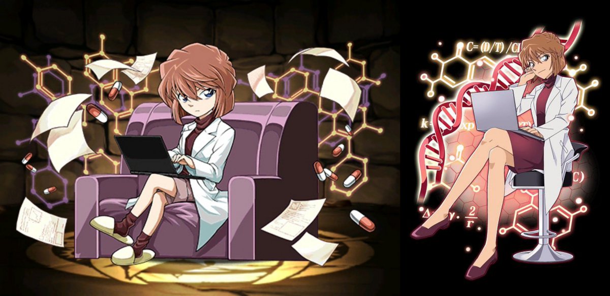 Emaaiss's tweet photo. I always find it funny, whenever I see Haibara and Shiho side by side🤣🙏and wondering why sensei rarely made Shiho appear, just like how Shinichi appeared as fanservice, we need Shiho too, lol! 
😌🤝 https://t.co/UZGrsUbMA2
