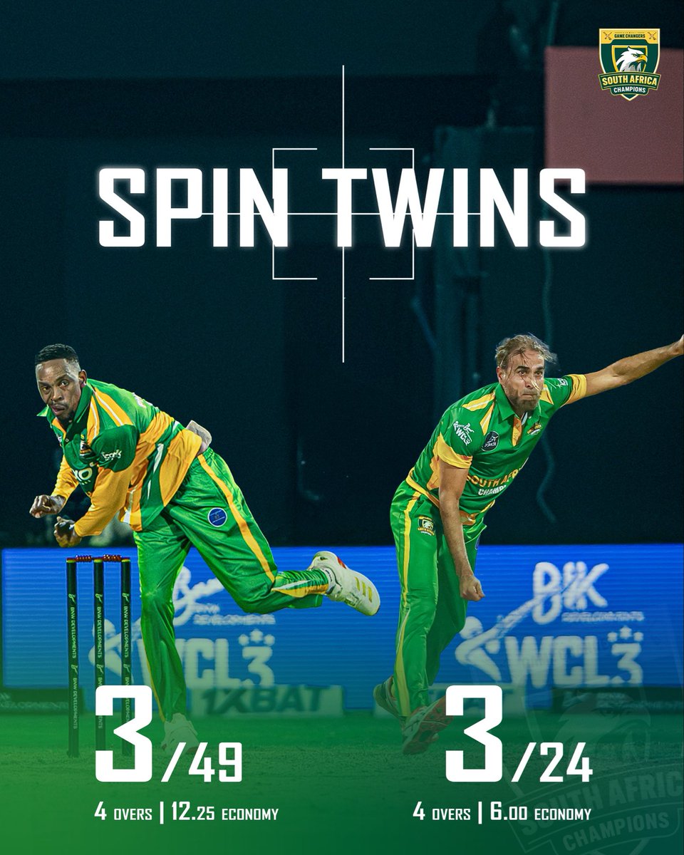 GCSAchampion's tweet photo. Double Trouble 🥶

#southafricachampions #gamechangersfzco #wcl2026 https://t.co/RoqxTttHkO