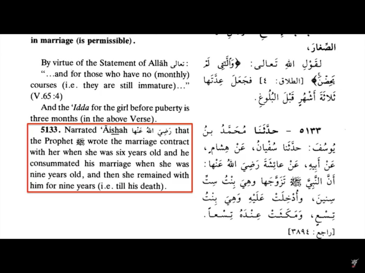 WinstonaSmith11's tweet photo. @GBNEWS Why do you have this Muslim on @GBNEWS I’ve heard him lie, claiming that Mohammed’s favourite wife, Aisha, was 19 when the fake prophet married her, when we all know she was a child of 6-years. #Taquiyya https://t.co/JFsffuAOnP