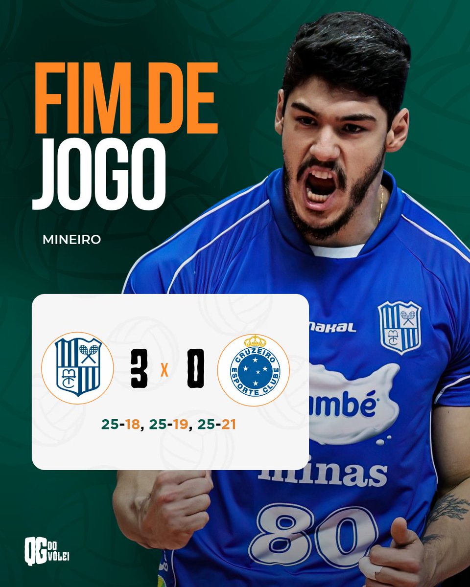 QGdoVolei's tweet photo. Minas vence o Cruzeiro em sets diretos e pode terminar a fase classificatória no estadual na frente 👀 https://t.co/9MCjpwt8g6