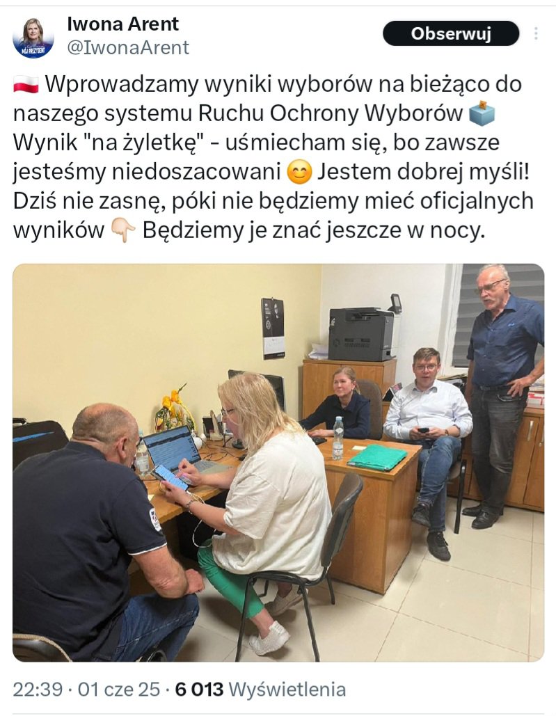 Myszabella66654's tweet photo. Wykryto kolejną komisję z pomylonymi głosami. Podejrzewam, że większość z komisji na terenie koordynatorów, po informacji z punktów wpisywania wyników, oddawały protokoły jako jedne z ostatnich, bo wiadomo ile brakuje. Godzina do sprawdzenia. 👇 nie sprawdzano! https://t.co/jZad1QoW9p