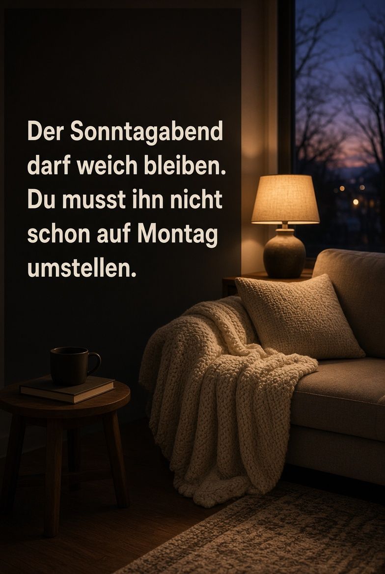AlexBeierlieb's tweet photo. Der Sonntagabend darf weich bleiben. Du musst ihn nicht schon auf Montag umstellen. https://t.co/0CCw8opg7T