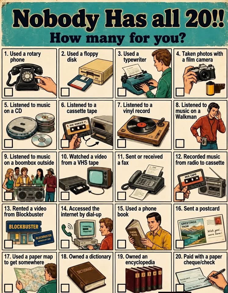 SandraWeeden's tweet photo. I’ve all 20!

I suspect you have to be over 70 years old, though, to have done them all. ☹️ https://t.co/C1W9x2msSk
